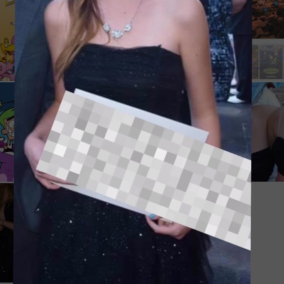 JOLIE Short fancy sparkly Black dress. Could be used for a grad/bridesmaid dress - Picture 3 of 6